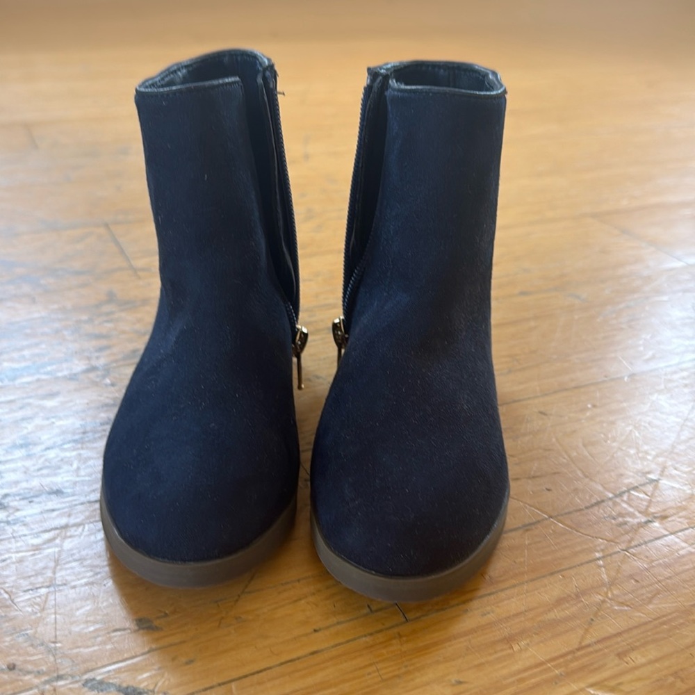 J. Crew girls' zip-up boots with glitter back BU102 in size K9